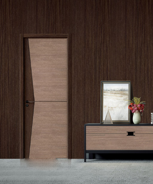 鑫顺来X-2607雕花拼贴叉色实木烤漆门