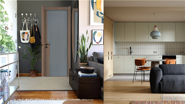 厂价直销鑫顺来X-6087平开实木烤漆门