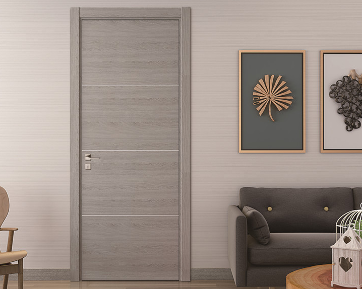 厂价直销鑫顺来X-6037平开拼贴实木烤漆门