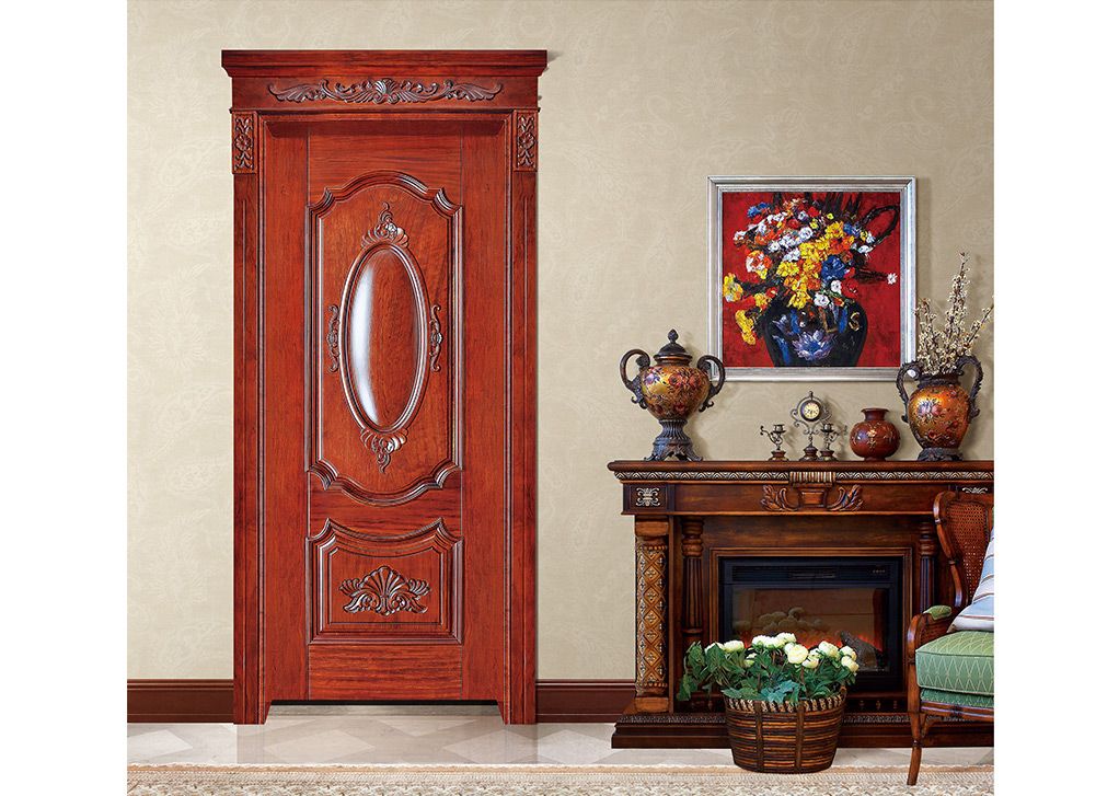 厂价直销鑫顺来X-7009平开外扣实木烤漆门