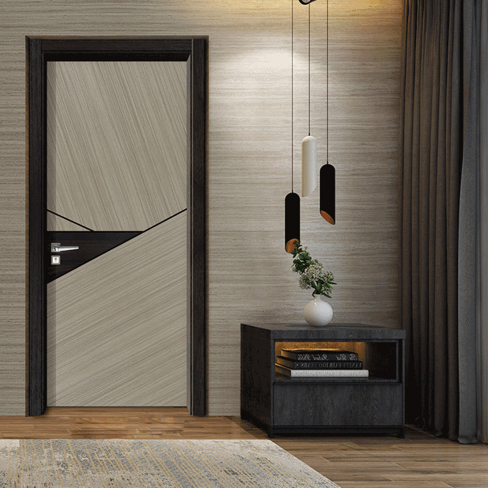 厂价直销鑫顺来X-8080平开拼贴实木烤漆门